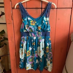 Blue Floral Free People Dress 🌺